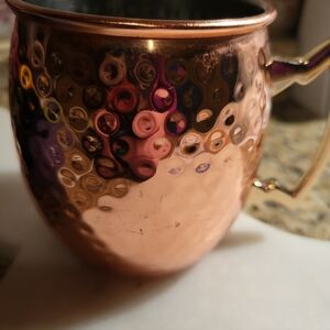 Godinger Copper Mug with Hammered Design 3.5 × 3 Inch